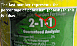 The Last Number Represents The Percentage of Potassium The Last Number Represents The Percentage of Potassium