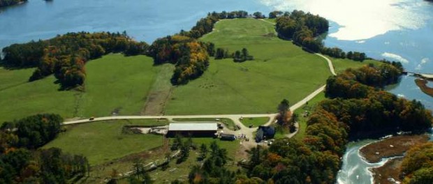 wolfes-neck-farm-freeport-maine-aerial organic dairy